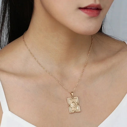 Copper Hip-Hop Retro Polishing Solid Color Snake Necklace