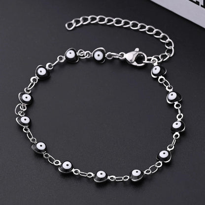 Ethnic Style Classic Style Artistic Devil's Eye Heart Shape Simple 304 Stainless Steel Bracelets In Bulk