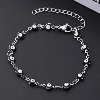 Ethnic Style Classic Style Artistic Devil's Eye Heart Shape Simple 304 Stainless Steel Bracelets In Bulk
