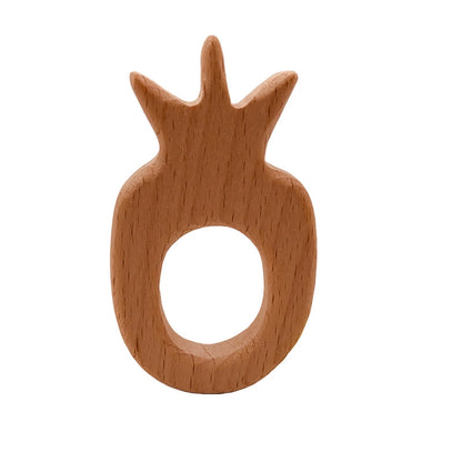 Baby Soothing Toys Beech Wood Animal Ornaments Molar Toys Baby Molar Stick Toys