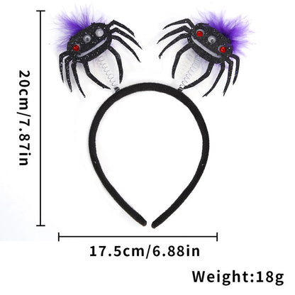 Halloween Hip-Hop Cool Style Cat Spider Web Plastic Felt Cloth Club Party Street