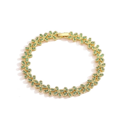 Copper 18K Gold Plated Plating Inlay Butterfly Zircon Bracelets Necklace