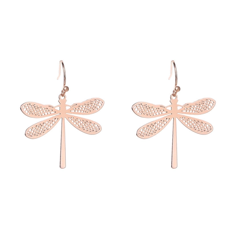 Fashion Dragonfly Copper Earrings 1 Pair