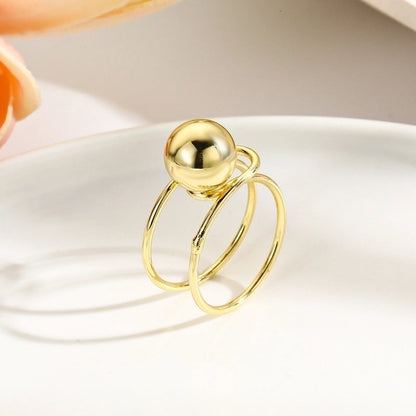 Copper 18K Gold Plated Circle Open Rings