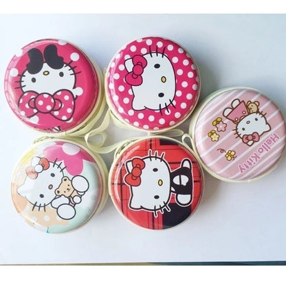 3 Pieces Women'S Cartoon Tinplate Zipper Coin Purses