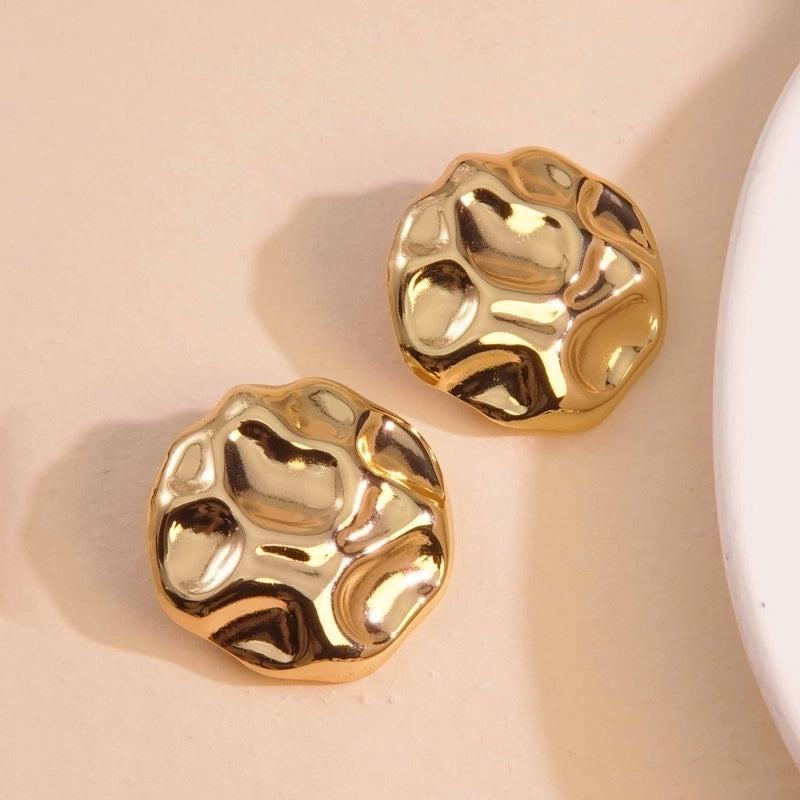 1 Pair Elegant Retro Sector Square Rhombus 304 Stainless Steel Imitation Gold Ear Studs