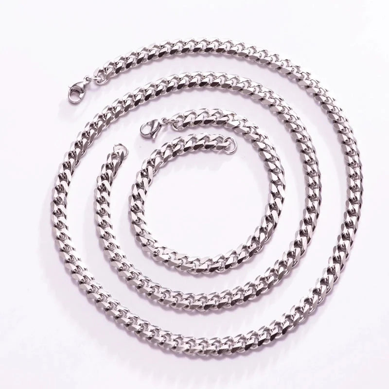 Classic Style Solid Color 304 Stainless Steel 18K Gold Plated Jewelry Set