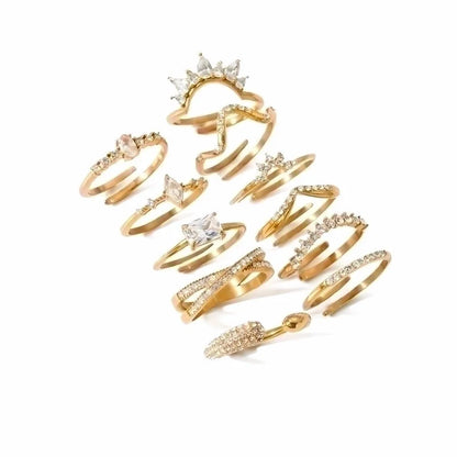 304 Stainless Steel Retro Polishing Plating Circle Zircon Rings