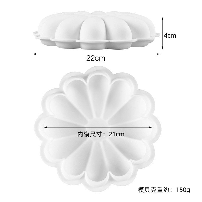 Casual Geometric Heart Shape Rose Silica Gel Kitchen Molds 1 Piece