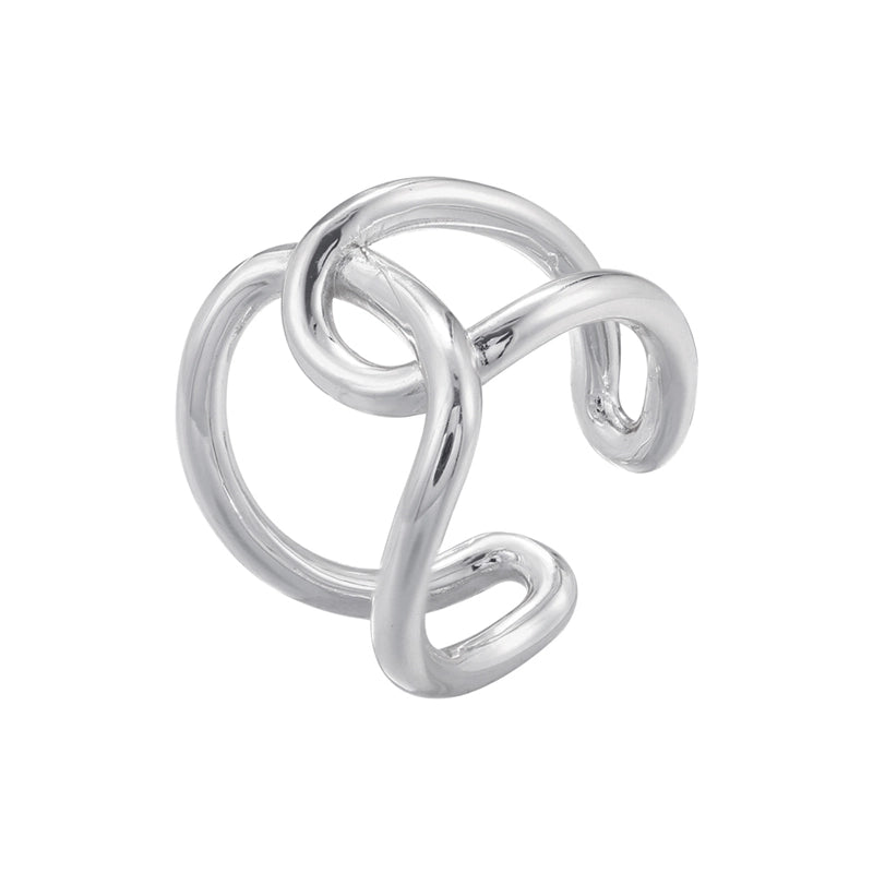 Casual Vintage Style Minimalist Irregular Water Droplets Copper 18k Gold Plated Open Rings In Bulk