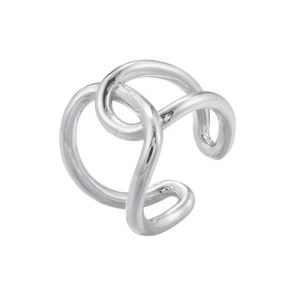 Casual Vintage Style Minimalist Irregular Water Droplets Copper 18k Gold Plated Open Rings In Bulk