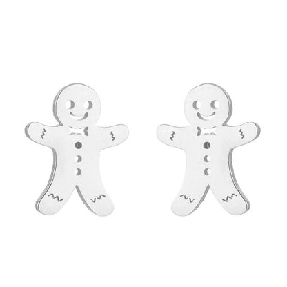 1 Pair Fashion Christmas Tree Plating 304 Stainless Steel 18K Gold Plated Ear Studs