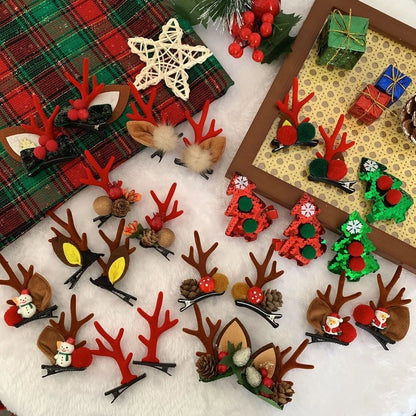 Christmas Cute Antlers Plastic Daily Hairpin
