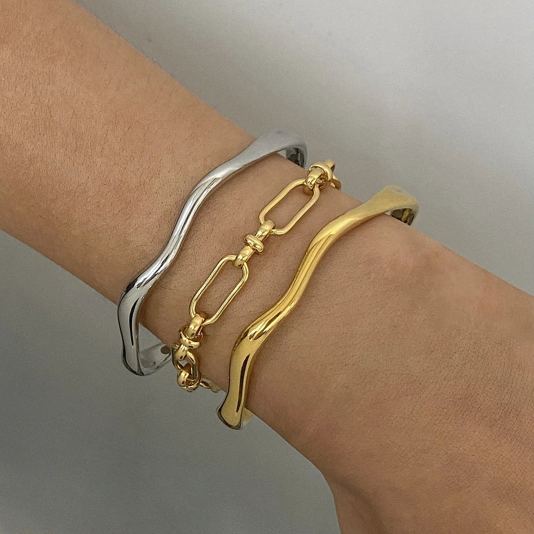 Round Stainless Steel Electroplating Bangles