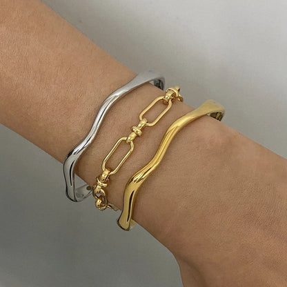 Round Stainless Steel Electroplating Bangles