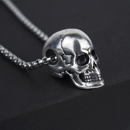 Punk Skull Titanium Steel Plating Halloween Unisex Pendant Necklace