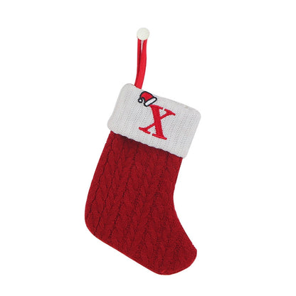 Hot Spot Foreign Trade Exquisite Christmas Socks Wool Knitted Christmas Socks Letter Socks Christmas Pendant Gift Bag