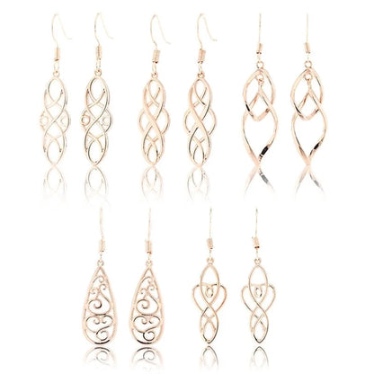 1 Pair Vintage Style Water Droplets Copper Drop Earrings