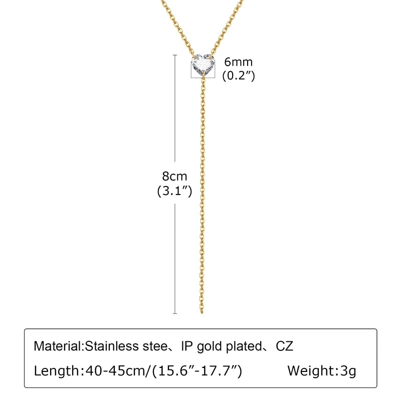 Minimalist Classic Style Solid Color 201 Stainless Steel Artificial Pearls Zircon 18K Gold Plated Layered Long Necklace