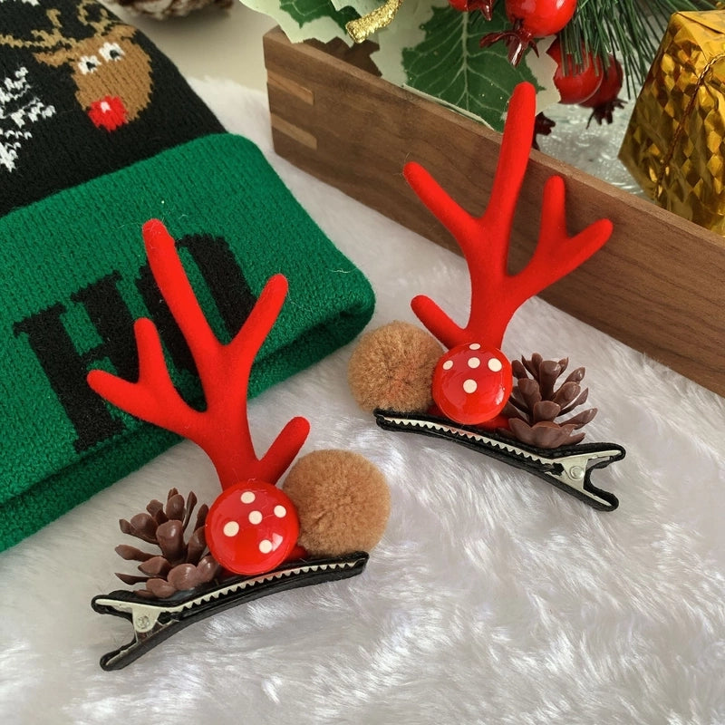 Christmas Cute Antlers Plastic Daily Hairpin