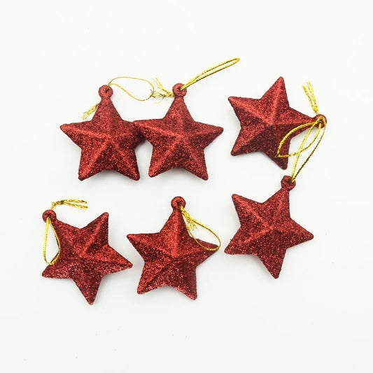 Christmas Vintage Style Pentagram Plastic Indoor Party Festival Hanging Ornaments