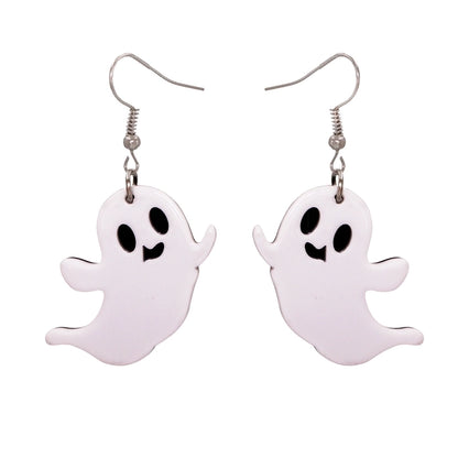 Halloween Pumpkin Ghost Acrylic Resin Earrings