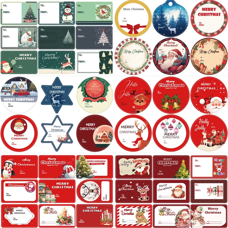 1 Piece Christmas Tree Santa Claus School Christmas PVC Cute Stickers