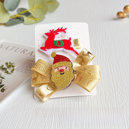 Christmas Cute Bow Knot Elk Cloth Party Party Accessories