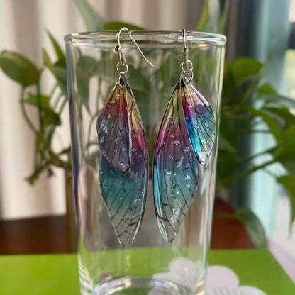 1 Pair Minimalist Wings Copper Epoxy Women's Drop Earrings