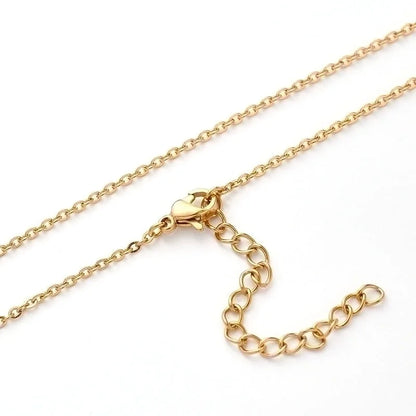 Casual Modern Style Minimalist Compass Mermaid Snowflake 304 Stainless Steel Gold Plated Polishing Plating Pendant Necklace