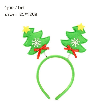 Christmas Streetwear Children Unisex Christmas Hat Christmas Tree Santa Claus Hair Band