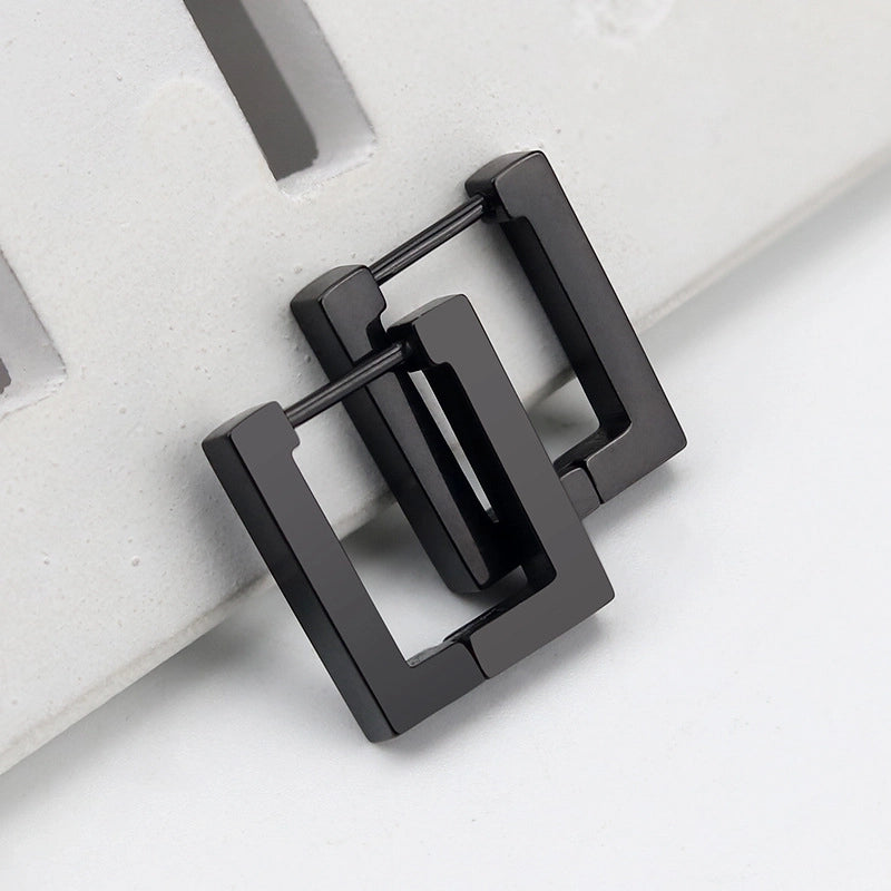 1 Pair Minimalist Triangle Hexagon Plating 304 Stainless Steel 18K Gold Plated Stainless Steel Earrings