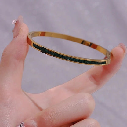 Casual Elegant Minimalist Solid Color 304 Stainless Steel Bangle In Bulk