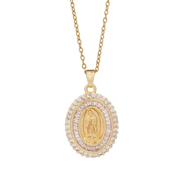 304 Stainless Steel Copper Human Pendant Necklace