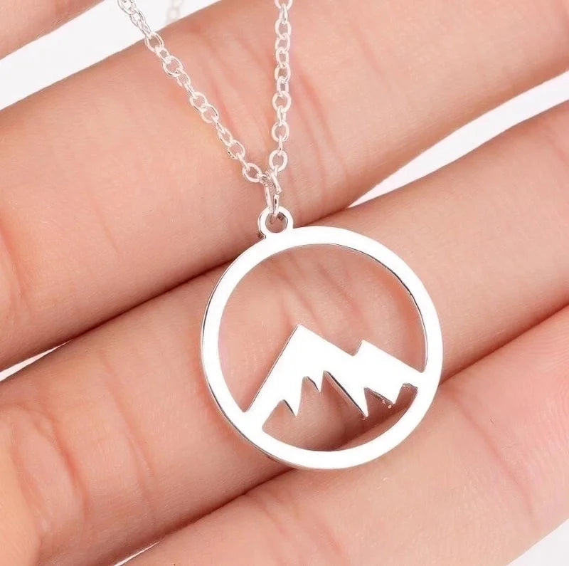 Fashion Mountain 201 Stainless Steel 18K Gold Plated Stainless Steel Necklaces