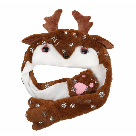 New Christmas Gift Santa Claus Hat Elk Headgear Moving Ears Headwear Decorations Small Gifts