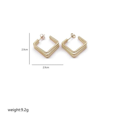 1 Pair Elegant Sweet Commute Heart Shape Plating Stainless Steel 18K Gold Plated Earrings