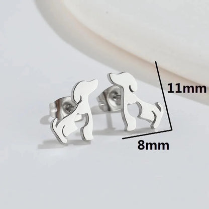 1 Pair Fashion Animal 304 Stainless Steel 18K Gold Plated Ear Studs