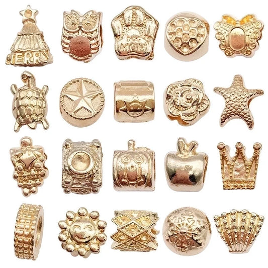 1 Piece Minimalist Tortoise Flower Grape Alloy Plating Beads Jewelry Accessories