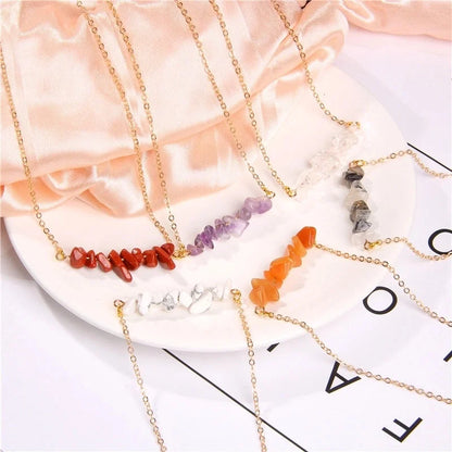 Vacation Irregular Alloy Natural Stone Necklace 1 Piece