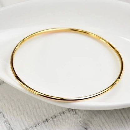 Minimalist Solid Color Stainless Steel Bangle In Bulk