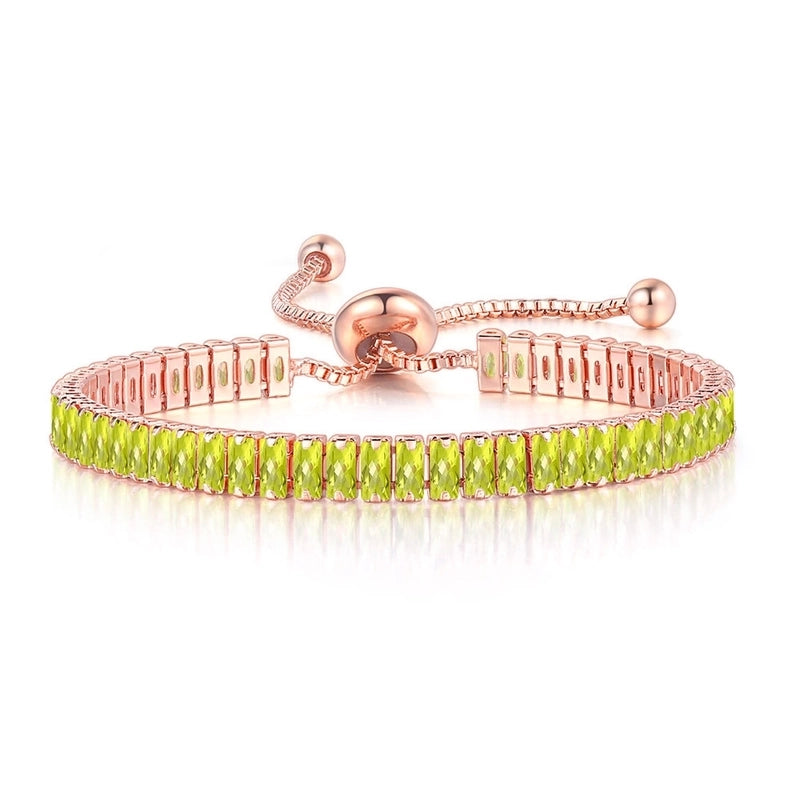 Minimalist Geometric Copper Inlay Zircon Bracelets 1 Piece