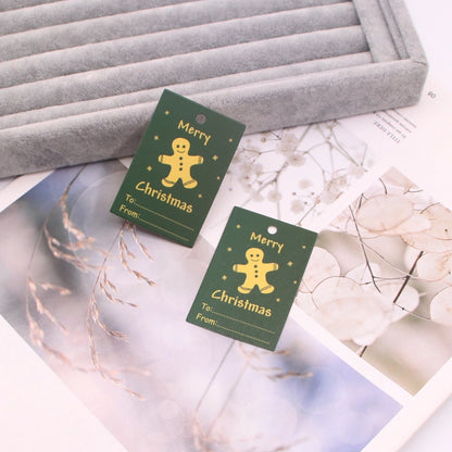 100 PCS/Package Minimalist Classic Style Christmas Color Block Jewelry Packaging Cards