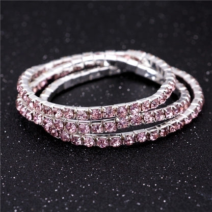 Minimalist Geometric Crystal Rhinestone Gem Bracelets