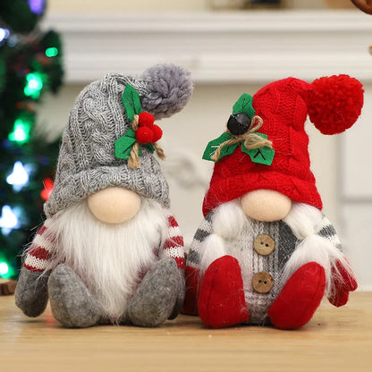 Christmas Doll Hot-selling Knitted Pointed Hat Sitting Dwarf Plush Ornament Decoration Item