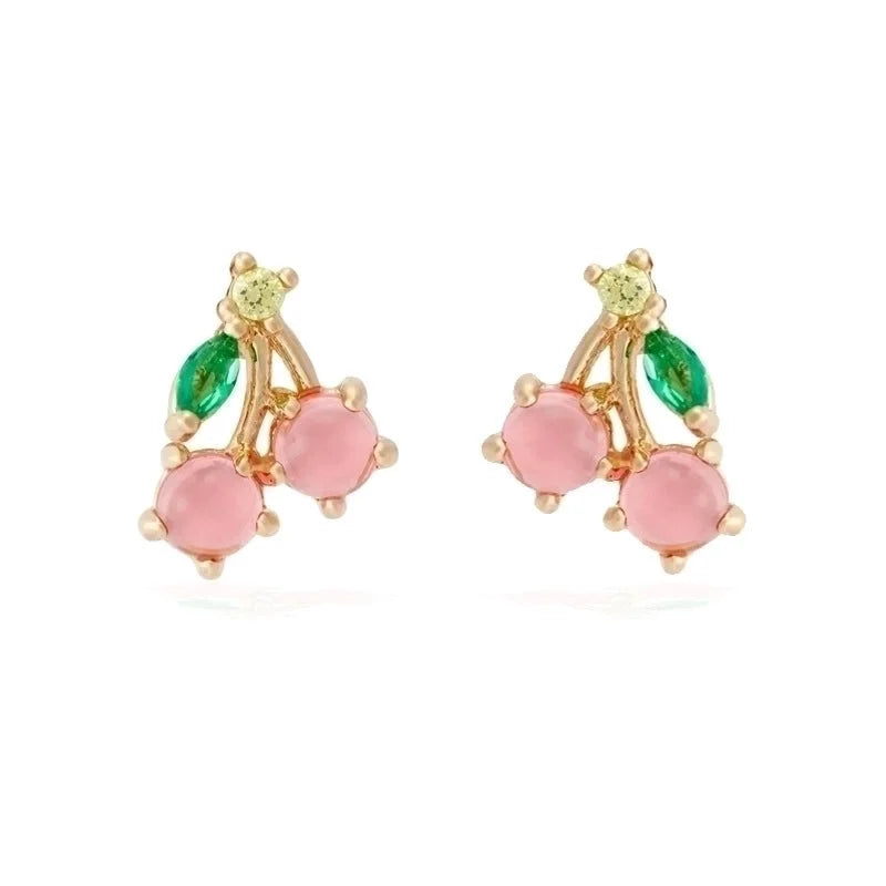 Whoesale Tropical Fruit Earrings Women\'s Diamond Earrings