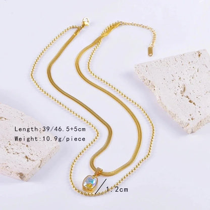 Shiny IG Style Geometric Butterfly 304 Stainless Steel Zircon Inlay Stainless Steel Necklaces