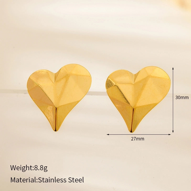 1 Pair Cute Luxurious Wedding Geometric 304 Stainless Steel 18K Gold Plated Stainless Steel Earrings