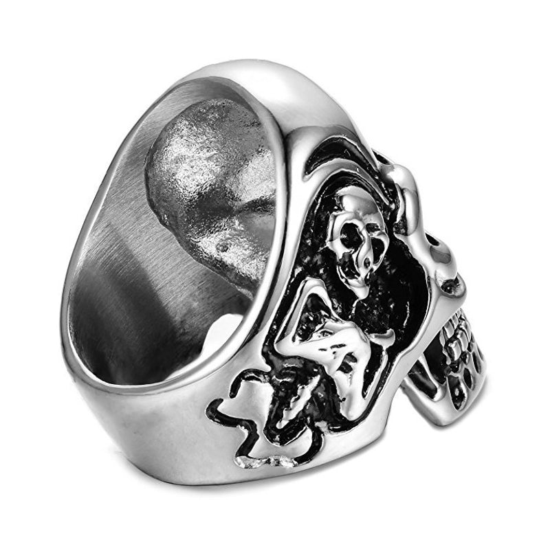 Retro Skull Titanium Steel Halloween Men's Rings