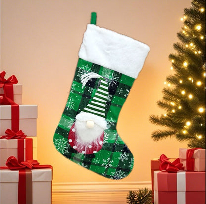 Christmas Half-dimensional Faceless Doll Hanging Ornament Gift Bag Christmas Stocking Christmas Tree Pendant